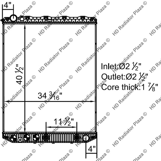 Radiator For 08-13 Mack CXU Volvo 11-13 VAH 08-14 VNL 08-14 VNM CUMMINS ISX D13