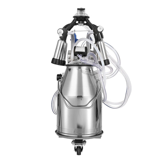 VEVOR 9JYZ-1 Ordeñadora eléctrica de vacas de 550 W, 6,6 gal/25 L, sellada de fábrica