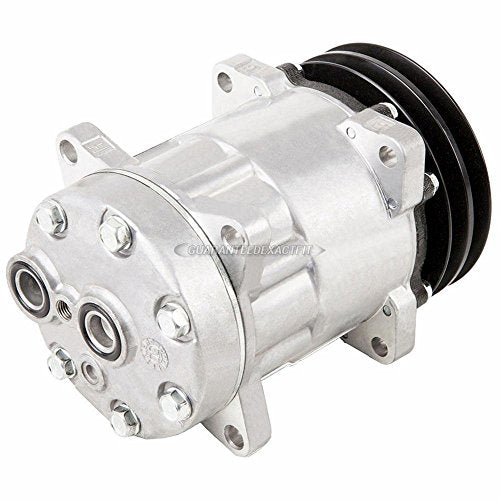 Compresor y 2 ranuras A/C embrague para VW Vanagon 1986 1987 1988 1989 1990 1991 1992 reemplaza a Sanden SD709 7411 60-01228NA