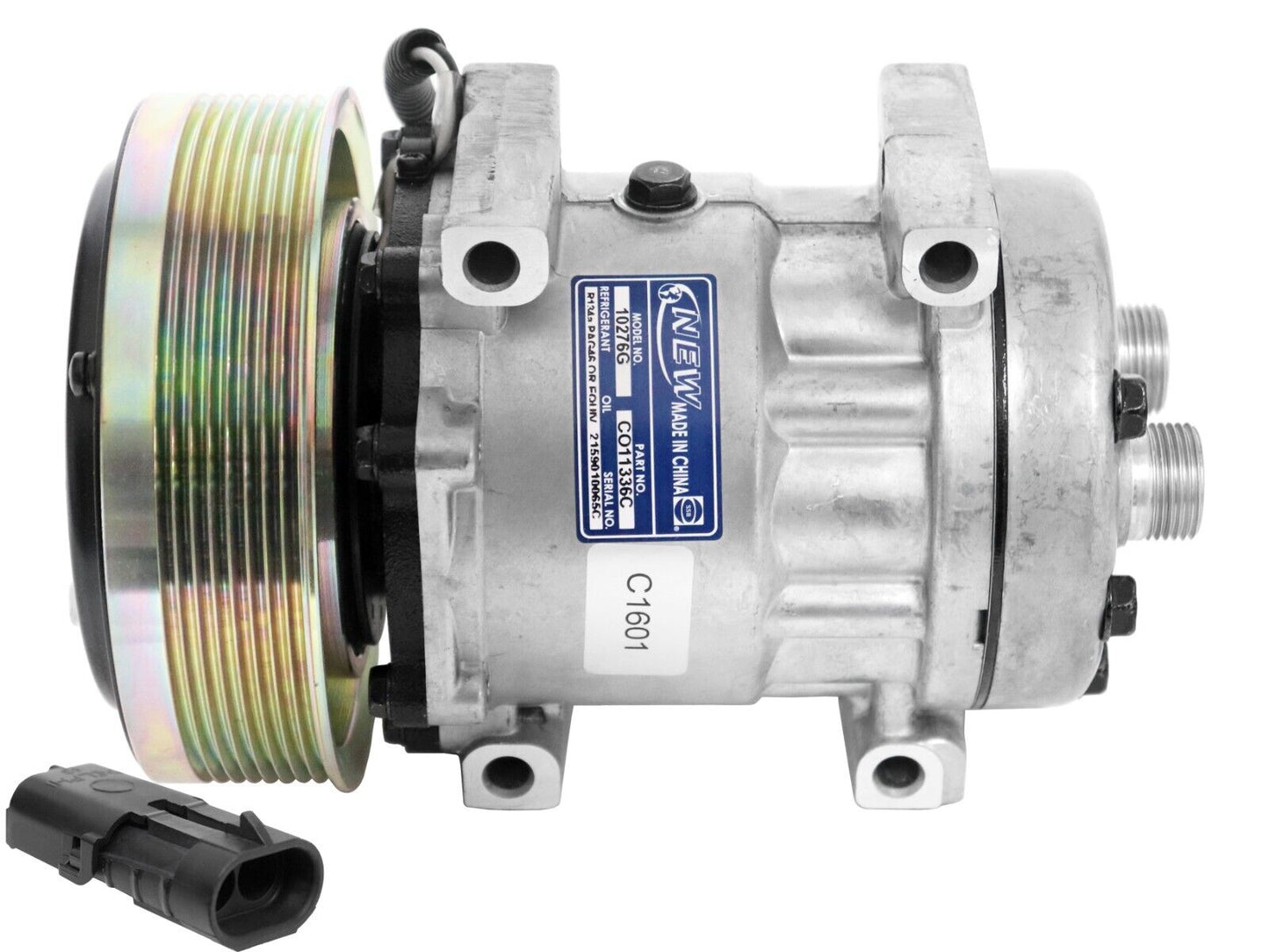 NEW Aftermarket Sanden A/C Compressor SD7H15, 152mm, 8 Groove Clutch 12V - 4109