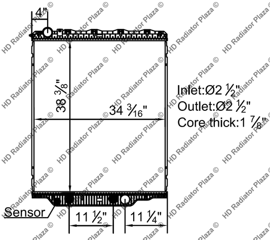 Radiator For 08-14 Mack CHU GU7 GU8 MP7 MP8 Volvo 07-14 VAH VHD D11 D12 D13 New