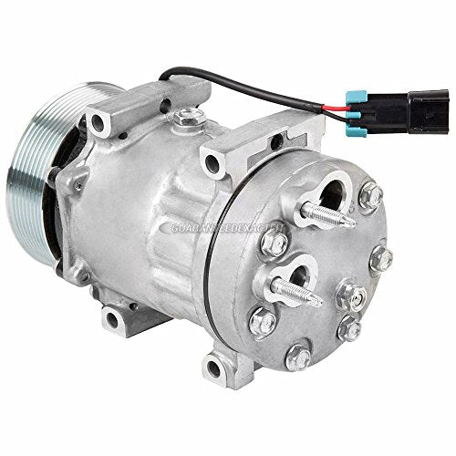 60-02066NA - Compresor de CA y embrague de 8 ranuras para Freightliner reemplaza a Sanden SD7H15 4816 4483 4544 12v