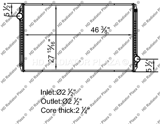 Radiator For International 96-02 5000 96-00 5070 00-04 5500i 5900i 5600i 9800SBA