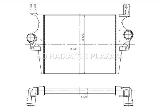 Charge Air Cooler For 03-07 Ford 250 350 450 550 Super Duty V8 6.0L Diesel Turbo