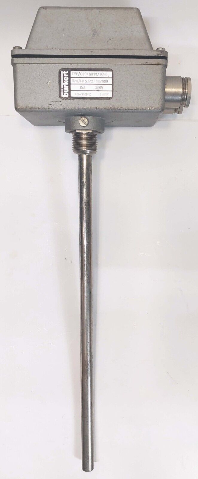Burkert Temperature Switch TYP/080/A01V/3050 - OPO/H/S1/2/16/000 40-100º C 380V