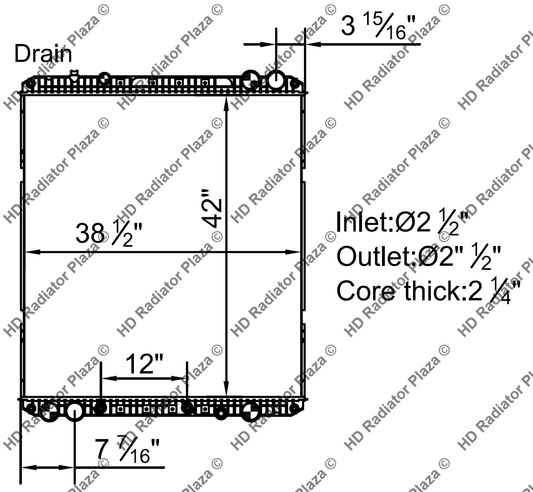 Radiator For 08-13 Freightliner Cascadia 08-10 Columbia 09-10 Century L9500