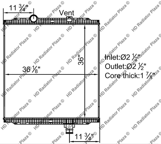 Radiator For Kenworth 11-13 T400 T800 08-13 W900 Peterbilt 384 386 2012 389