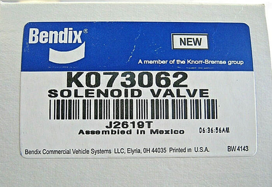 GENUINE BENDIX SOLENOID VALVE -SMS 9700 LATCH NC 1/4" SPLY PTC - K073062