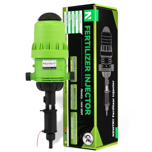 NEWTRY Inyector del fertilizante del 0.4%-4% para la bomba dosificadora accionada por agua ajustable de la irrigación por goteo 3/4" NPT
