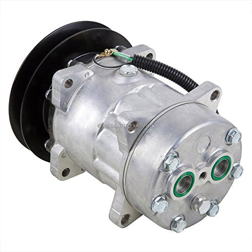 60-03240NA - Compresor de CA y embrague de 6.220 in con ranura única en V para Sanden SD7H15 FLX 4870 9678 con interruptor de embrague de 24 V.
