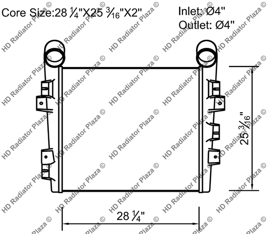 Charge Air Cooler For 95-02 Mack CL CX 89-06 DM 28 1/4" x 25 3/16" Core Only New