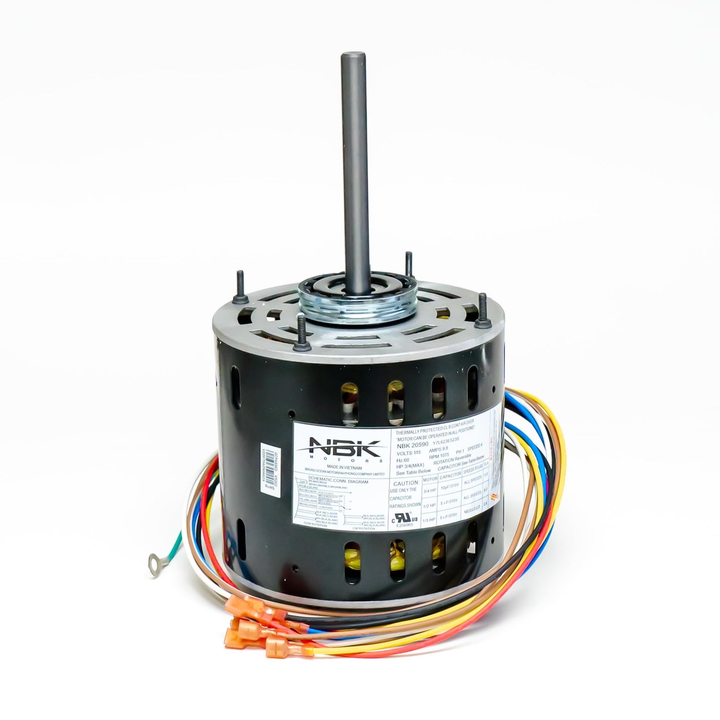 20590 Motor de soplador de aire para horno 1/5-1/2-3/4 HP 1075 RPM 115 voltios reemplazo para 5470 4 velocidades