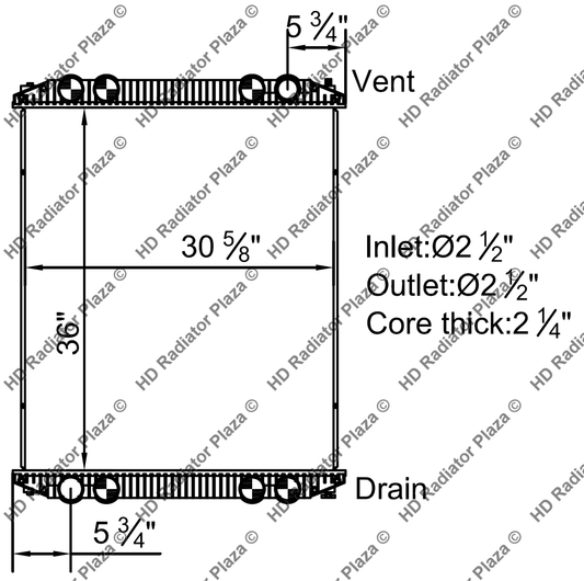 Radiator For 03 04 05 American LaFrance ALF Eagle Fire Truck New Replacement