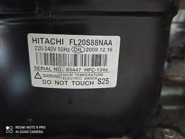 Hitachi Compressor FL20S88NAA Refrigeration Compressor 220-240V BRAND NEW