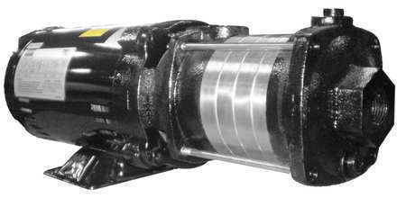 Dayton 5Uxg3 Multi-Stage Booster Pump, 2 Hp, 208 To 240/480V Ac, 3 Phase, 1-1/4