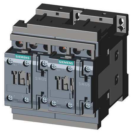 Siemens 3Ra23248xb301ak6 Iec Magnetic Contactor, 3 Poles, 110/120 V Ac, 12 A,