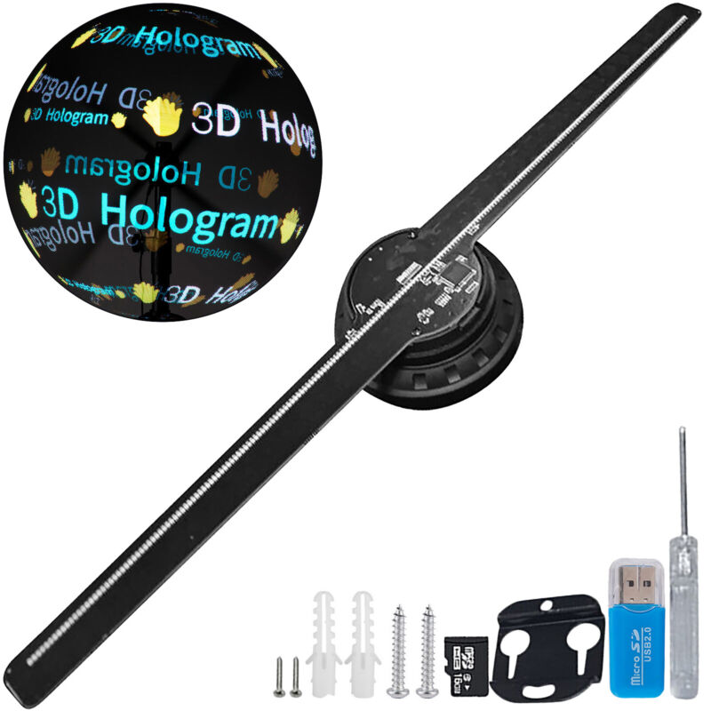 VEVOR 3D Holographic Projector Hologram Fan 42cm 224 LED for Advertising