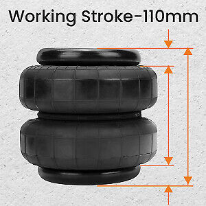 4 Pieces Heavy Duty 2500lb 1/2"NPT Double Bellow Air Suspension Spring Bag