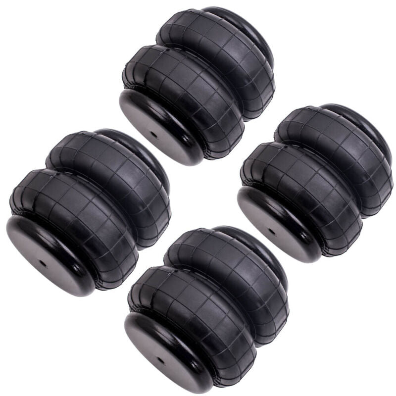 4 Pieces Heavy Duty 2500lb 1/2"NPT Double Bellow Air Suspension Spring Bag