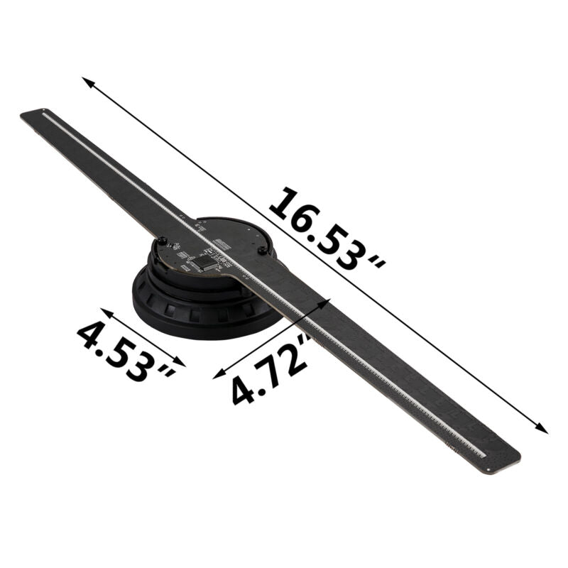 VEVOR 3D Holographic Projector Hologram Fan 42cm 224 LED for Advertising