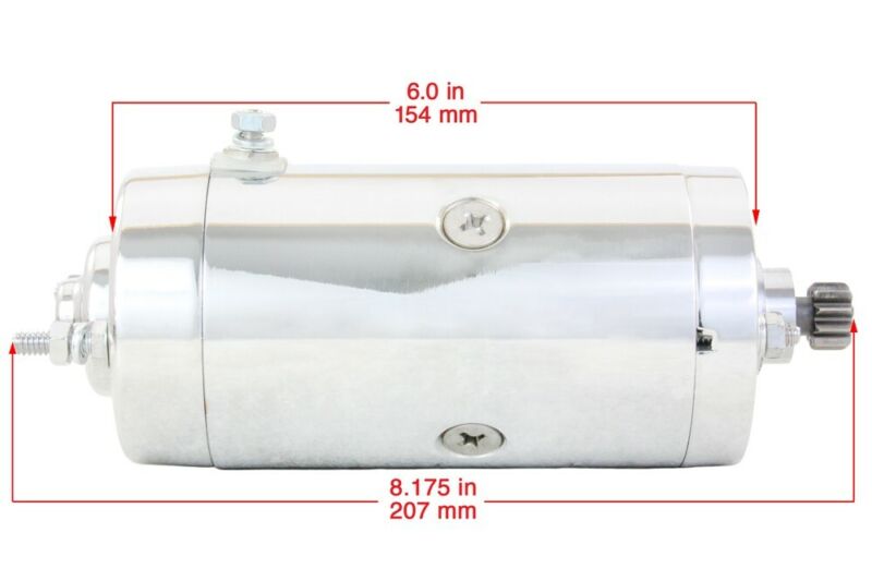 CHROME STARTER & SOLENOID FITS HARLEY DAVIDSON LOW RIDER FXS 80CI 1980 71473-77A