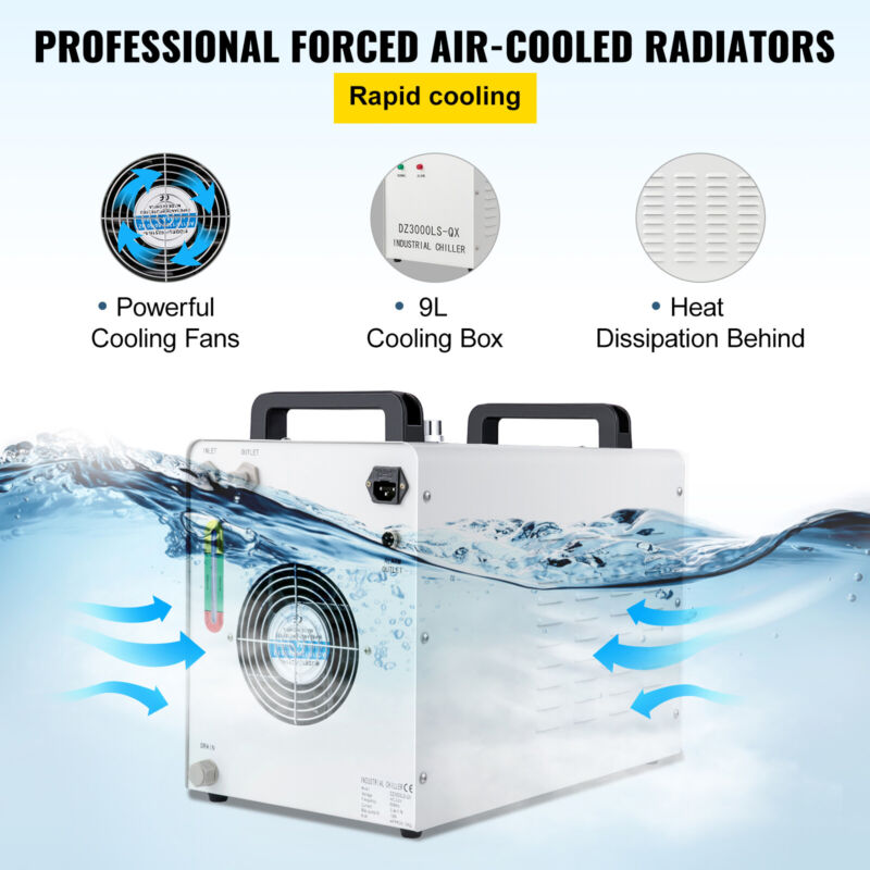 VEVOR Laser Industrial Water Chiller CW-3000 for CO2 Cutter Tubes Laser Engraver