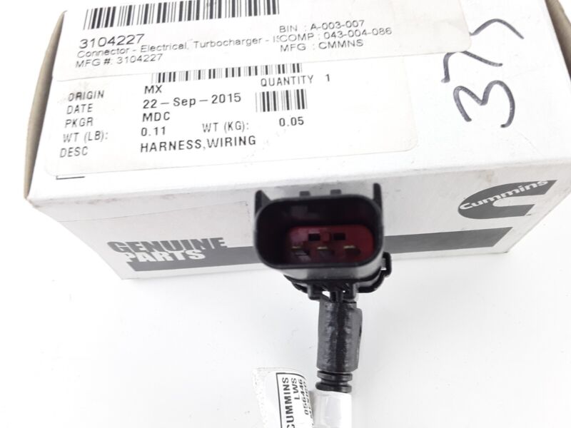 Cummins 3104227 Wiring Harness ISX/QSX EGR PRESSURE SENSOR ENGINE