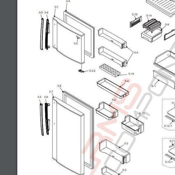 FYOK-A335CBKZ | GENUINE SHARP FREEZER DRAWER LOWER LARGE SJ-WP32T-HS SJ-WP32T-BK
