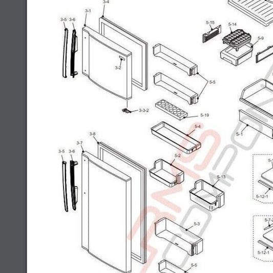 FYOK-A335CBKZ | GENUINE SHARP FREEZER DRAWER LOWER LARGE SJ-WP32T-HS SJ-WP32T-BK