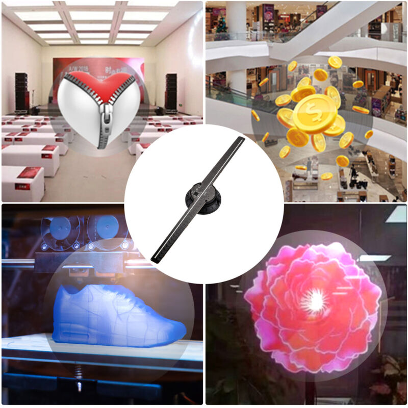 VEVOR 3D Holographic Projector Hologram Fan 42cm 224 LED for Advertising