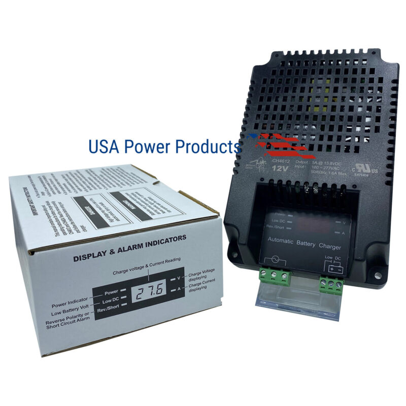 CH4612 Automatic Battery Charger | 12VDC | 5A | Digital | Replaces SS3512
