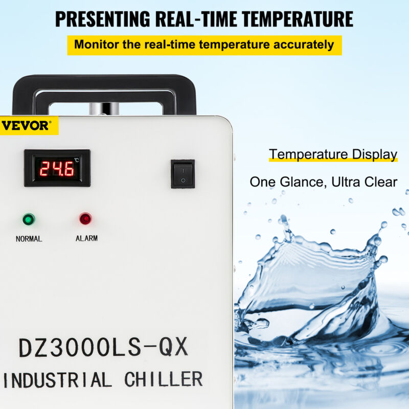 VEVOR Laser Industrial Water Chiller CW-3000 for CO2 Cutter Tubes Laser Engraver