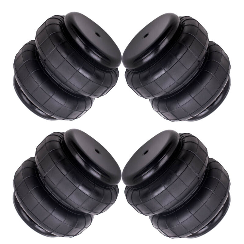 4 Pieces Heavy Duty 2500lb 1/2"NPT Double Bellow Air Suspension Spring Bag
