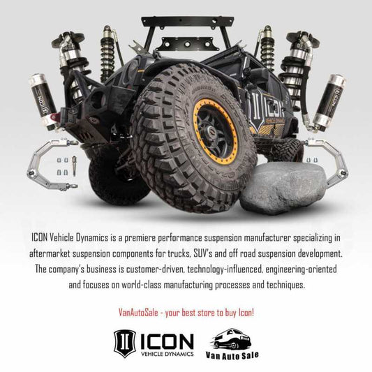 2.0 Reservoir Shocks ICON Rear 0-1" for 2001-2010 GMC Sierra 2500 HD 4WD