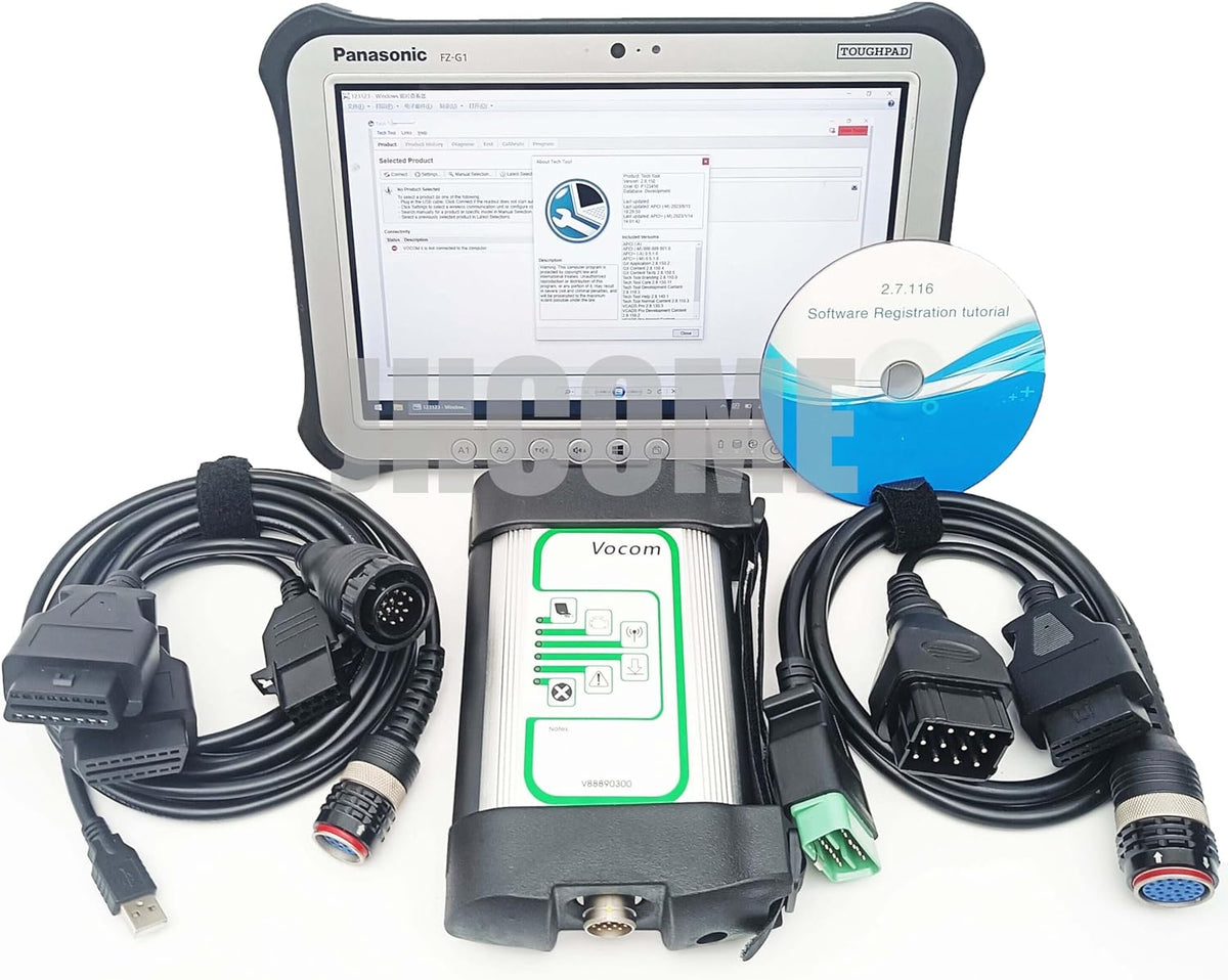 V88890300 MarineIndustria Diesel EFI Engine Set Herramienta de diagnóstico programable para Volvo VOCOM Excavator Software 2.7.116 Camión (adaptador) con Tablet