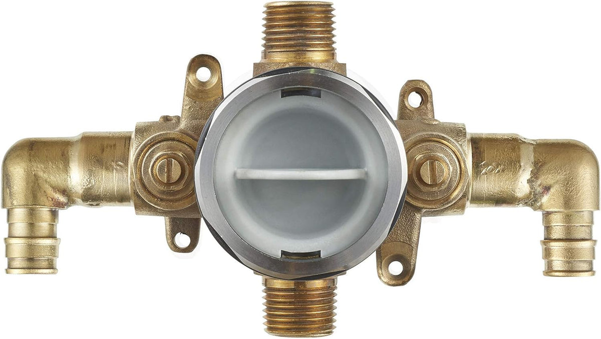 American Standard RU108ESS - Válvula de ducha flash con codos de entrada PRX y salidas universales con topes de destornillador para sistema de expansión en frío, sin terminar