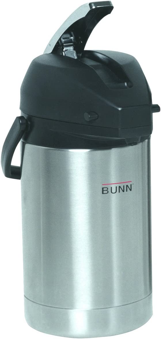BUNN Airpot de acción con palanca de 2.5 litros, acero inoxidable, 32125.000