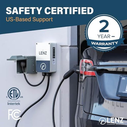 LENZ Caja de toma de corriente NEMA 14-50 de 50 amperios, 125/250 V, receptáculo con cerradura resistente a la intemperie, certificado de seguridad ETL, para vehículos eléctricos, caravanas,