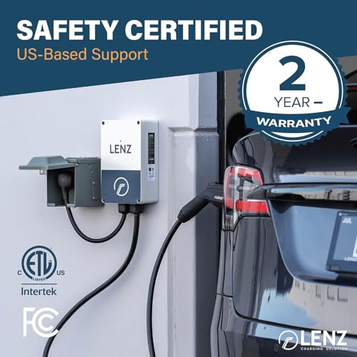 LENZ Caja de toma de corriente NEMA 14-50 de 50 amperios, 125/250 V, receptáculo con cerradura resistente a la intemperie, certificado de seguridad ETL, para vehículos eléctricos, caravanas,