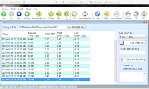 Interfaz de célula de carga USB de 24 bits DI-1000U con software LoadVUE Pro, velocidad máxima de datos 80 Hz, compatibilidad de celda de carga de 4 hilos, registro y análisis de datos en tiempo real