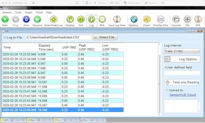Interfaz de célula de carga USB de 24 bits DI-1000U con software LoadVUE Pro, velocidad máxima de datos 80 Hz, compatibilidad de celda de carga de 4 hilos, registro y análisis de datos en tiempo real
