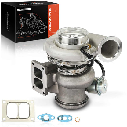 A-premium GTA4294B Turbocompresor completo Turbo Kit con actuador y junta de Wastegate compatible con motores diesel Detroit 2000-2004, todos los modelos de la serie 60 12.7L Modelos – Sustituye a