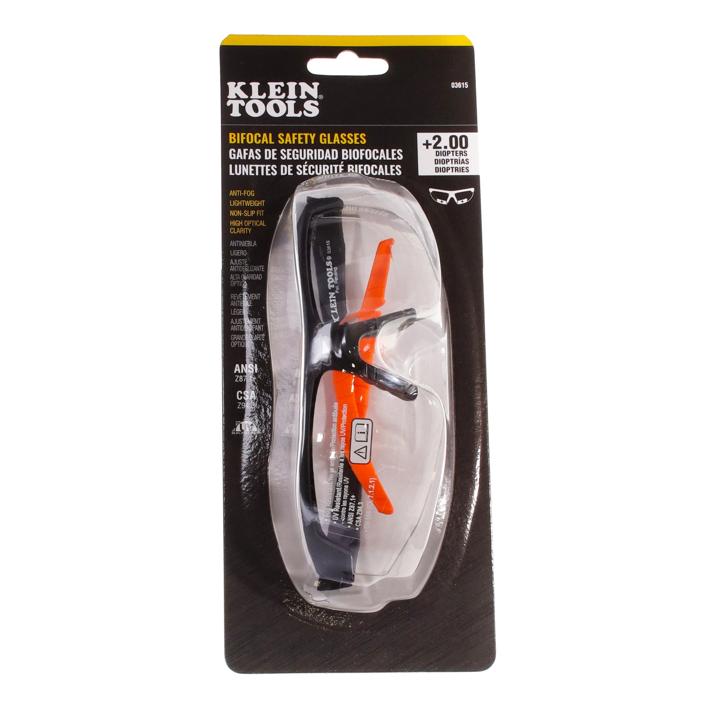 Klein Tools, Inc. 3615 - Anteojos de protección Negro, anaranjado