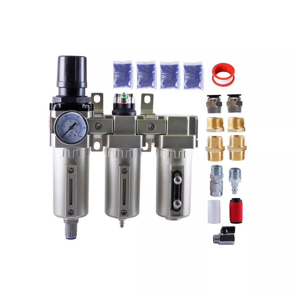 Kit de secado de aire con filtro coalescente y regulador de aire desecante NPT de 3/4 de pulgada