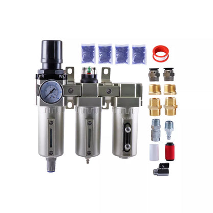 Kit de secado de aire con filtro coalescente y regulador de aire desecante NPT de 3/4 de pulgada