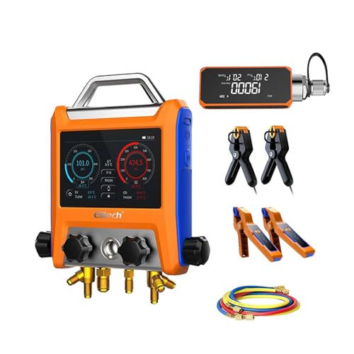 Elitech EMG-40Vpro Manómetro Digital Inteligente de Colector para HVAC con Medidor de Micrones de Vacío + 2 Piezas de Abrazadera de Temperatura Inalámbrica IPT-01 Número de pieza EMG-40Vpro-IPT-01