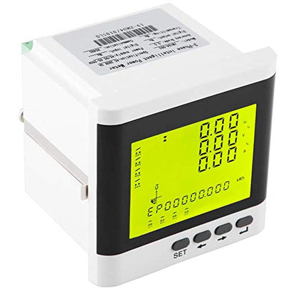 Amperímetro digital 3 fases de voltaje de corriente medidor de panel de alimentación multifunción programable medidor de potencia eléctrica AC LED amperímetro voltímetro