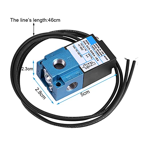Válvula solenoide de 12 V CC 3 puertos Mac válvula electromagnética de control de impulso 35A-ACA-DDAA-1BA