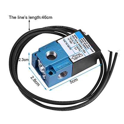 Válvula solenoide de 12 V CC 3 puertos Mac válvula electromagnética de control de impulso 35A-ACA-DDAA-1BA