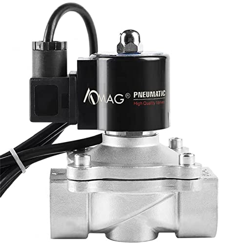 Válvulas solenoides de fuente de agua normalmente cerradas, válvula solenoide eléctrica subacuática de acero inoxidable NPT AC 110V VITON para agua, aire, aceite, combustible